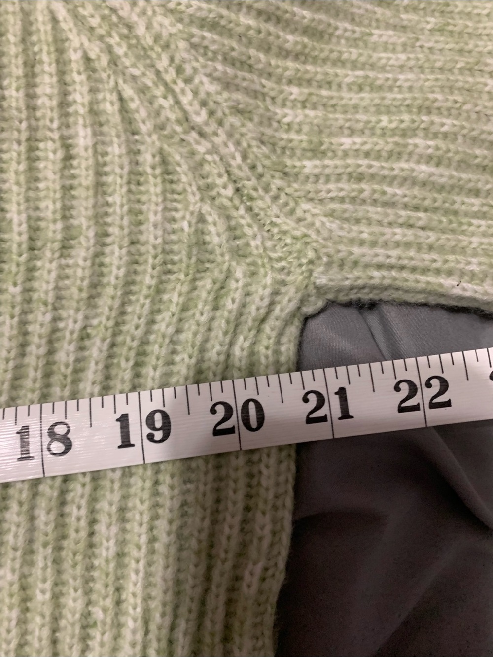 Mango Light Sage Ribbed V-Neck Button Cardigan - Picture 8 of 10